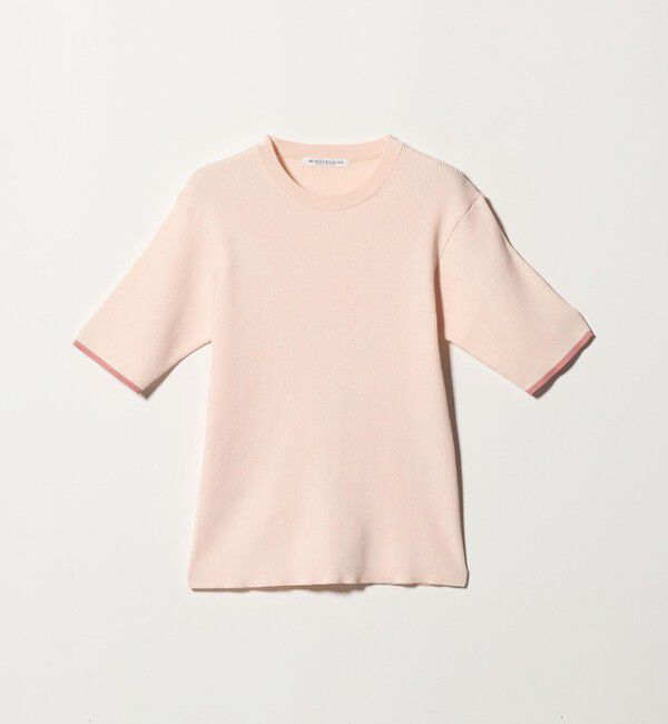 BEAUTY&YOUTH UNITED ARROWS「リブライン ショートスリーブ ニットプルオーバー ウォッシャブル」|ニット・セーター|