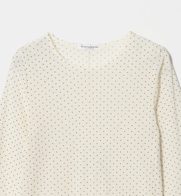 BEAUTY&YOUTH UNITED ARROWS「ドット チュール ロングスリーブ カットソー」|Tシャツ・カットソー|