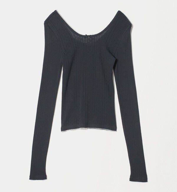 BEAUTY&YOUTH UNITED ARROWS「【別注】＜PALM＞バックオープン ロングスリーブカットソー」|Tシャツ・カットソー|BLACK