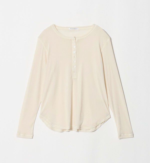 BEAUTY&YOUTH UNITED ARROWS「フロッキーチュール ヘンリーネック カットソー」|Tシャツ・カットソー|OFF WHITE