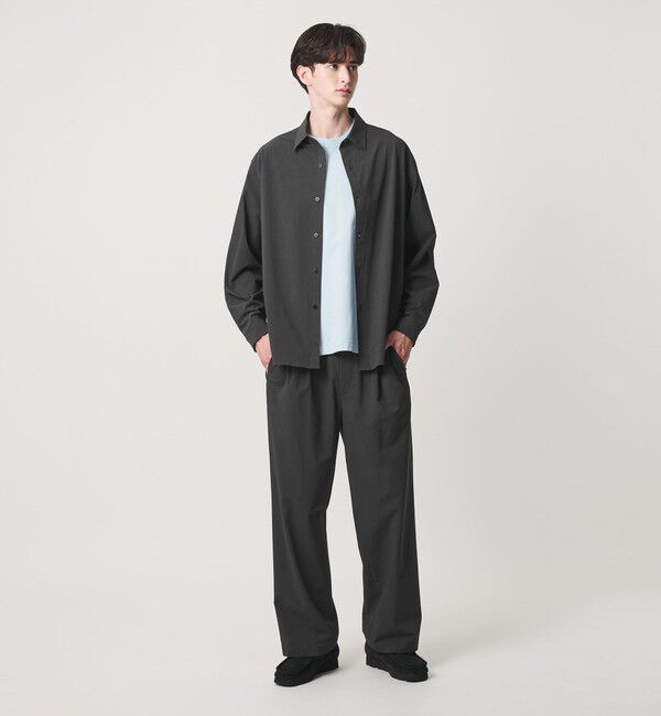 BEAUTY&YOUTH UNITED ARROWS「360&deg;MASTER 1プリーツ ストレート イージーパンツ NO.8 セットアップ対応 撥水 ストレッチ ウォッシャブル」|チノ|