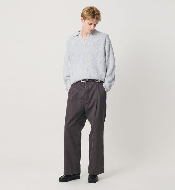BEAUTY&YOUTH UNITED ARROWS「フリンジ パターン スキッパー ニット」|ニット・セーター|