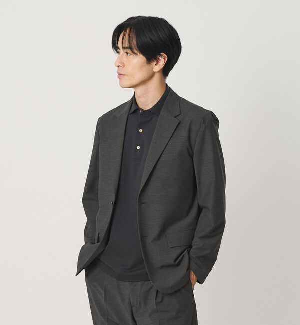 BEAUTY&YOUTH UNITED ARROWS「MIXED-WOOL 2B コンフォート ジャケット タテヨコストレッチ ウォッシャブル セットアップ対応」|テーラードジャケット|DK.GRAY