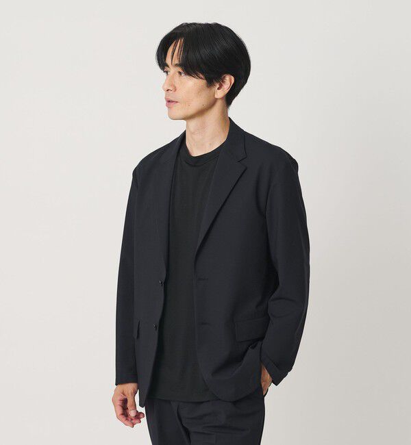 BEAUTY&YOUTH UNITED ARROWS「MIXED-WOOL 2B コンフォート ジャケット タテヨコストレッチ ウォッシャブル セットアップ対応」|テーラードジャケット|NAVY