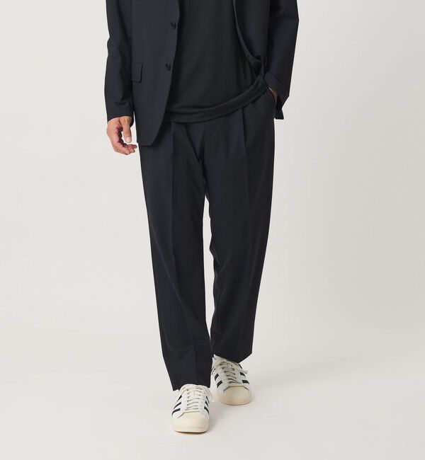 BEAUTY&YOUTH UNITED ARROWS「MIXED-WOOL イージー スラックス NO.5 タテヨコストレッチ ウォッシャブル セットアップ対応」|チノ|