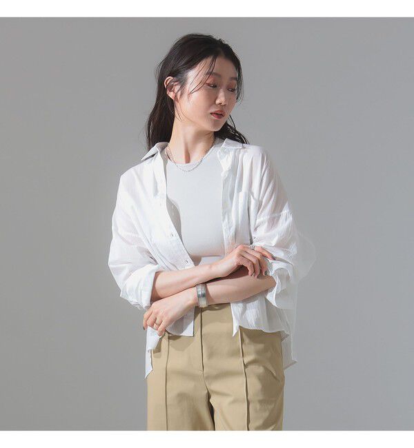 Demi-Luxe BEAMS 「KHADI オーバー ショート シャツ」|シャツ・ブラウス|
