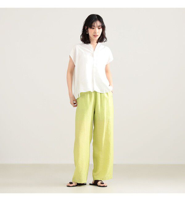 Demi-Luxe BEAMS 「TICCA / リネン フレンチスリーブ シャツ」|シャツ・ブラウス|