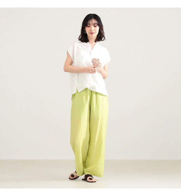 Demi-Luxe BEAMS 「TICCA / リネン フレンチスリーブ シャツ」|シャツ・ブラウス|