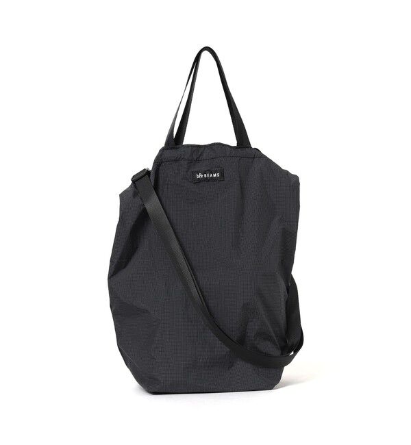 bPr BEAMS「リップストップ ショルダートートバッグ M」|ポーチ|BLACK