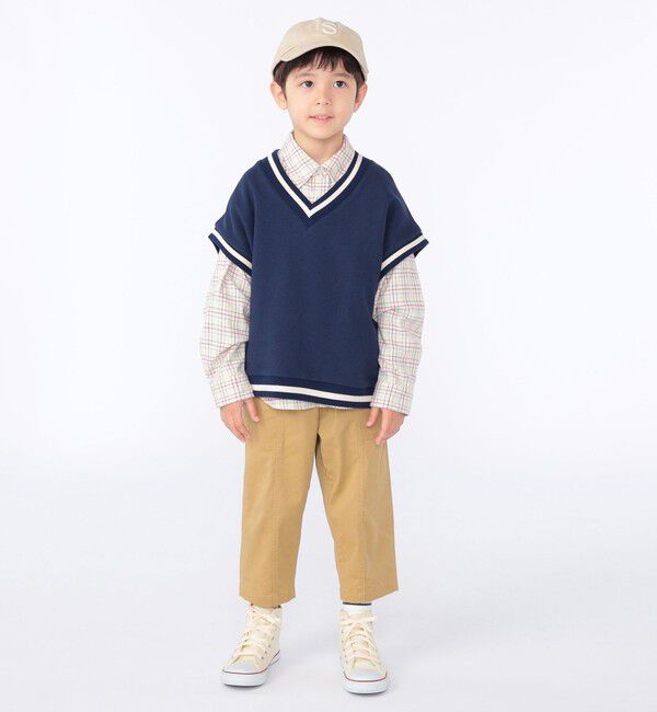 SHIPS KIDS「SHIPS KIDS:100～130cm / ネル チェック ボタンダウン シャツ」|シャツ・ブラウス|
