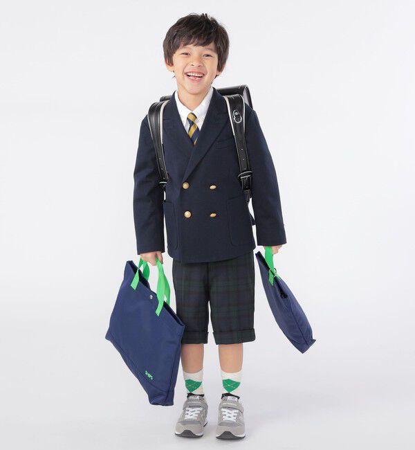 SHIPS KIDS「SHIPS KIDS:110～130cm / ポンチ ダブル ジャケット」|テーラードジャケット|