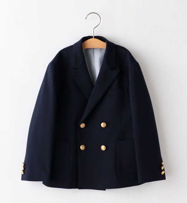 SHIPS KIDS「SHIPS KIDS:110～130cm / ポンチ ダブル ジャケット」|テーラードジャケット|