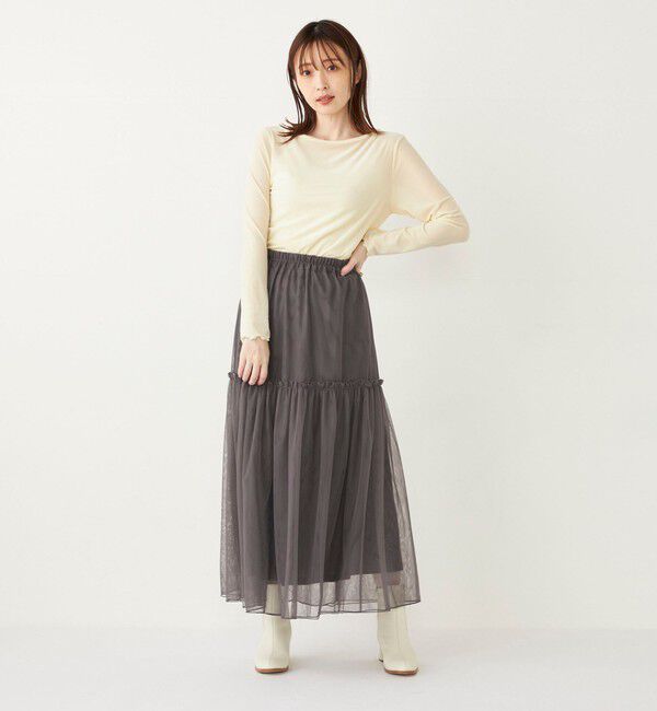 SHIPS Colors 「SHIPS Colors:〈手洗い可能〉メッシュ ポリエステルベロア クルーネック トップス◇」|Tシャツ・カットソー|