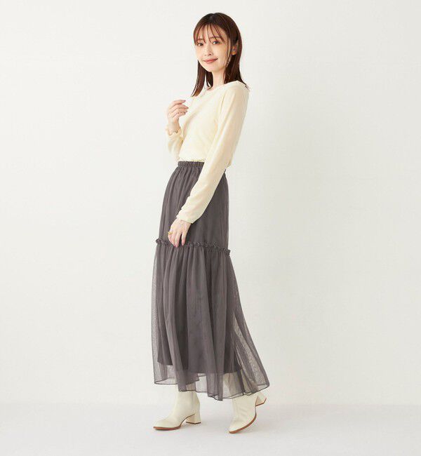 SHIPS Colors 「SHIPS Colors:〈手洗い可能〉メッシュ ポリエステルベロア クルーネック トップス◇」|Tシャツ・カットソー|