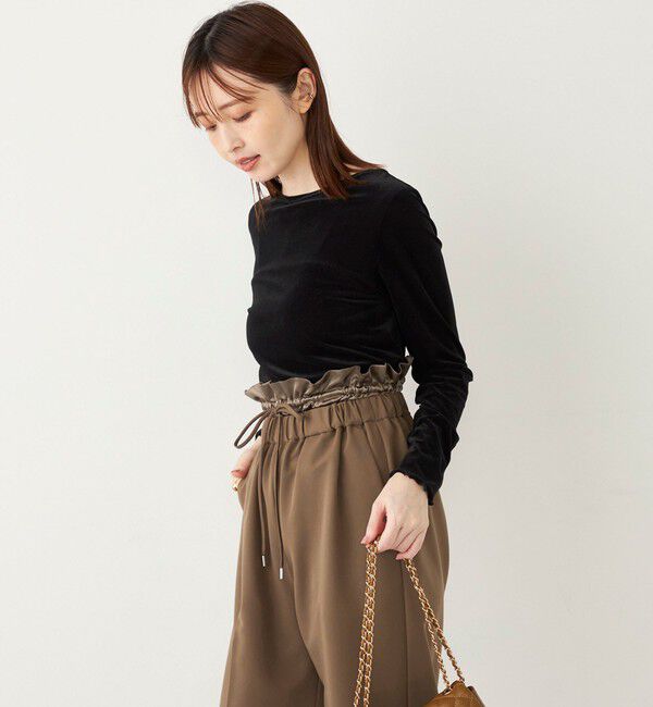 SHIPS Colors 「SHIPS Colors:〈手洗い可能〉メッシュ ポリエステルベロア クルーネック トップス◇」|Tシャツ・カットソー|
