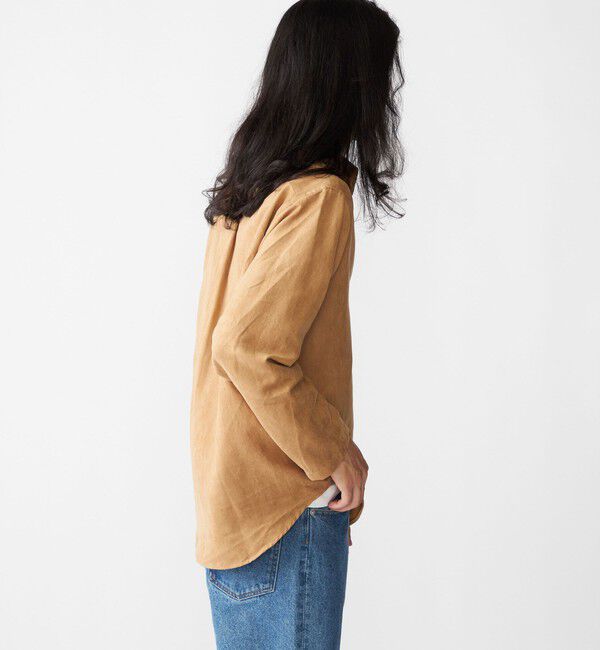 SHIPS「BENCH MARKING SHIRT: スキッパー ポリエステル フェイクスエード シャツ」|シャツ・ブラウス|