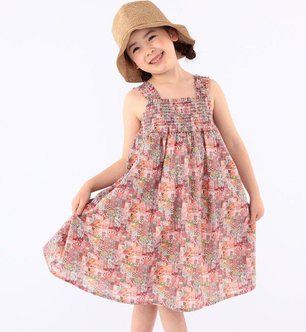 SHIPS KIDS「SHIPS KIDS:100～130cm / リバティ ノースリーブ ワンピース」|ワンピース|