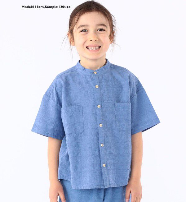 SHIPS KIDS「SHIPS KIDS:100～130cm /エンブロイダリー シャツ」|シャツ・ブラウス|
