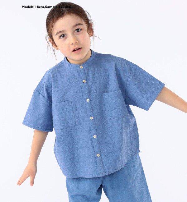 SHIPS KIDS「SHIPS KIDS:100～130cm /エンブロイダリー シャツ」|シャツ・ブラウス|