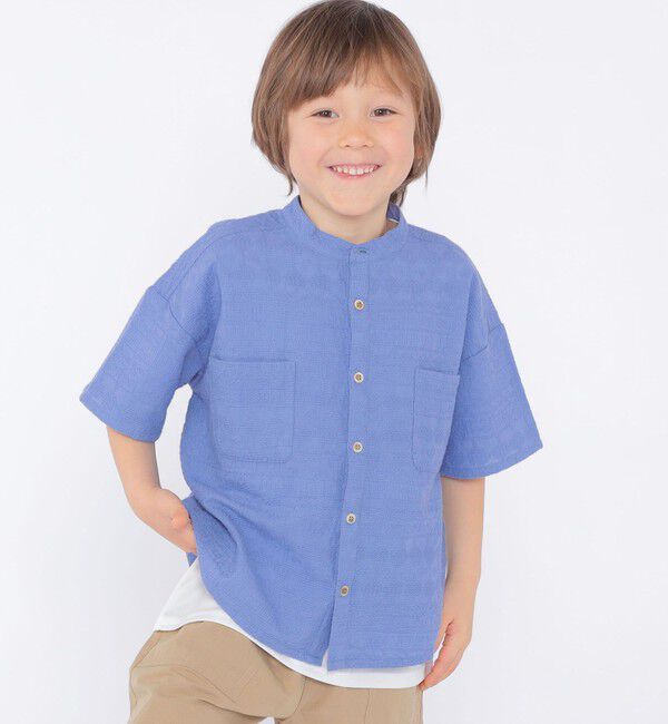 SHIPS KIDS「SHIPS KIDS:100～130cm /エンブロイダリー シャツ」|シャツ・ブラウス|