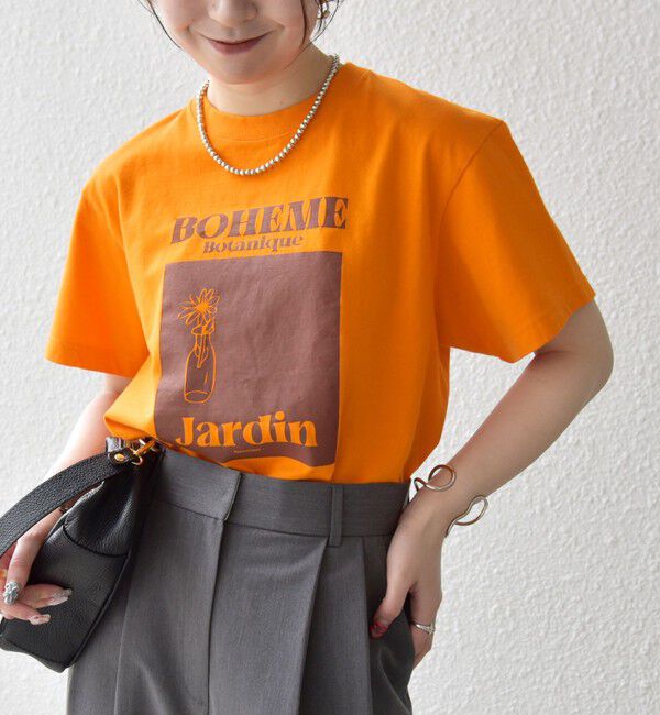 SHIPS any「TRICOMER:〈洗濯機可能〉フレンチ ロゴ プリント TEE」|Tシャツ・カットソー|