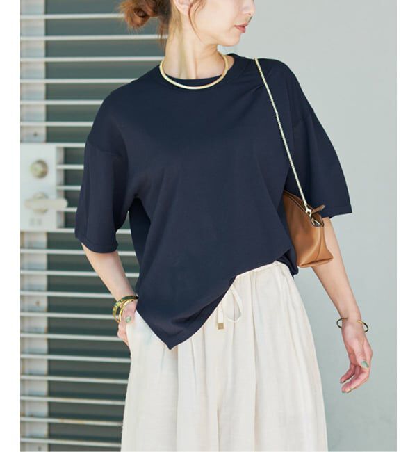 VERMEIL par iena「《追加》ニットTシャツ」|ニット・セーター|ネイビー