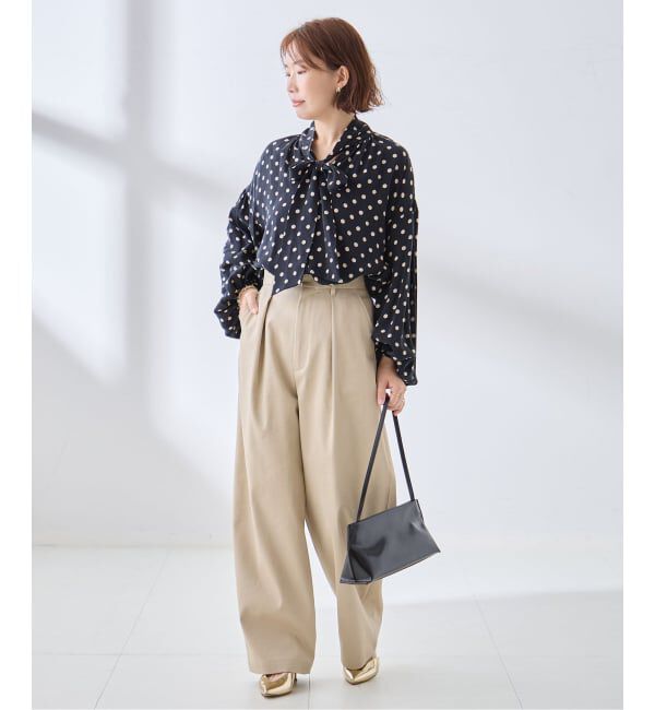 journal standard L'essage「《追加》IPEKERDOT&FLOWER/シアーボウブラウス」|シャツ・ブラウス|