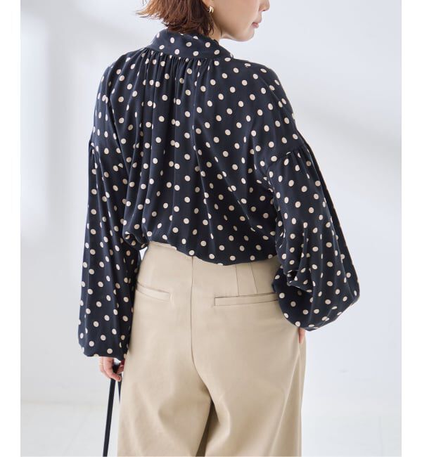 journal standard L'essage「《追加》IPEKERDOT&FLOWER/シアーボウブラウス」|シャツ・ブラウス|