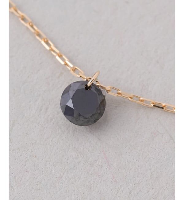Lilas by Spick&Span「ブラックホールダイヤ1pネックレス K18」|ネックレス|