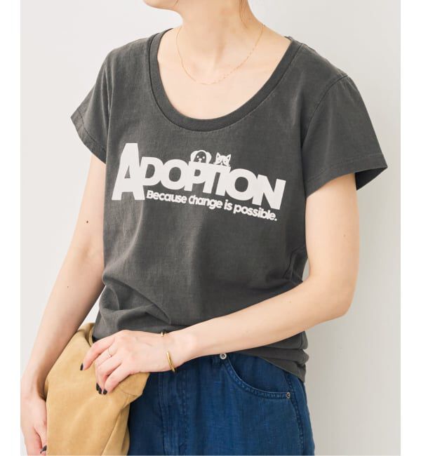 Spick and Span「Mixta / ミクスタ U NECK T-SHIRT ADOPTION」|Tシャツ・カットソー|ブラック A