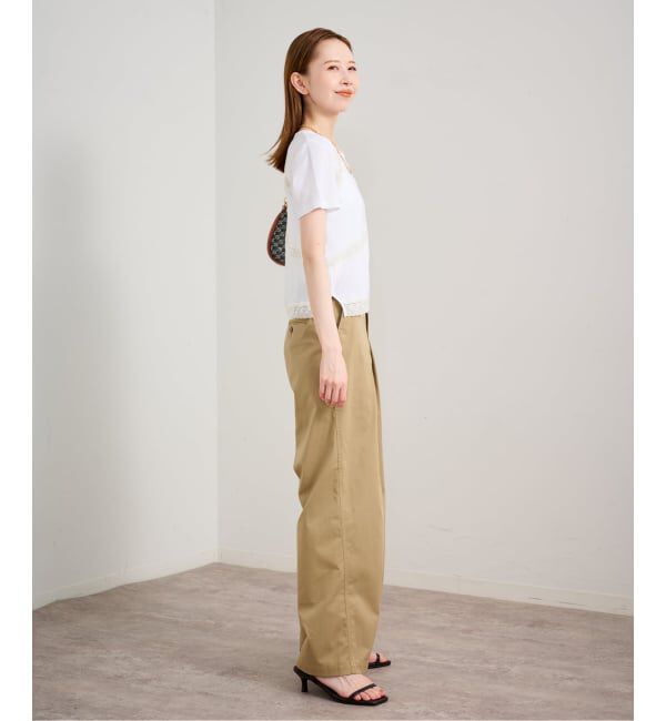 U by SPICK&SPAN「レーステープカットトップス」|Tシャツ・カットソー|