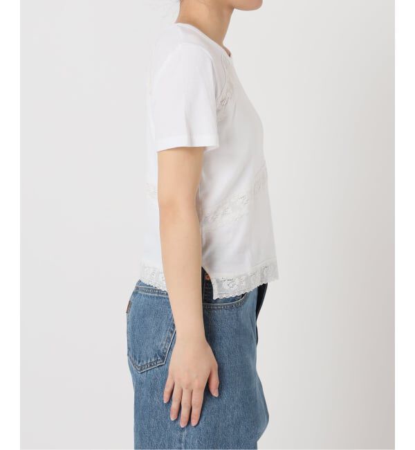 U by SPICK&SPAN「レーステープカットトップス」|Tシャツ・カットソー|