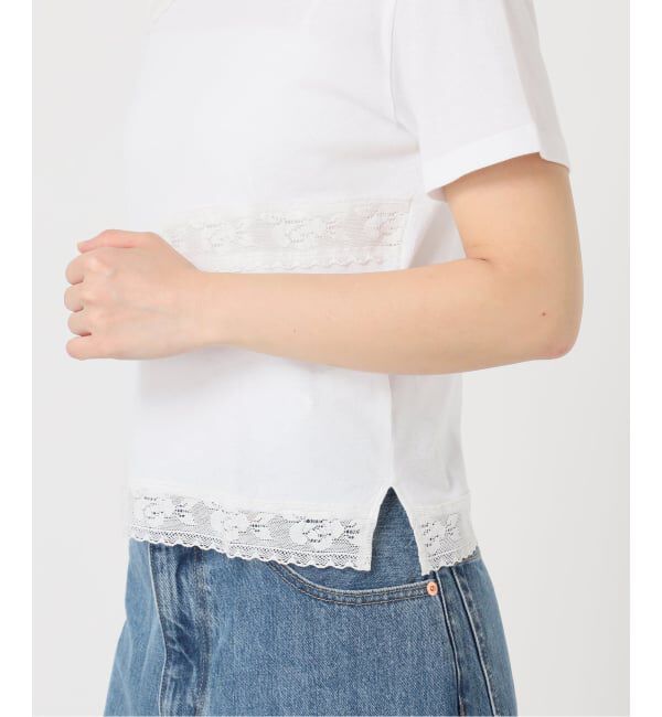 U by SPICK&SPAN「レーステープカットトップス」|Tシャツ・カットソー|