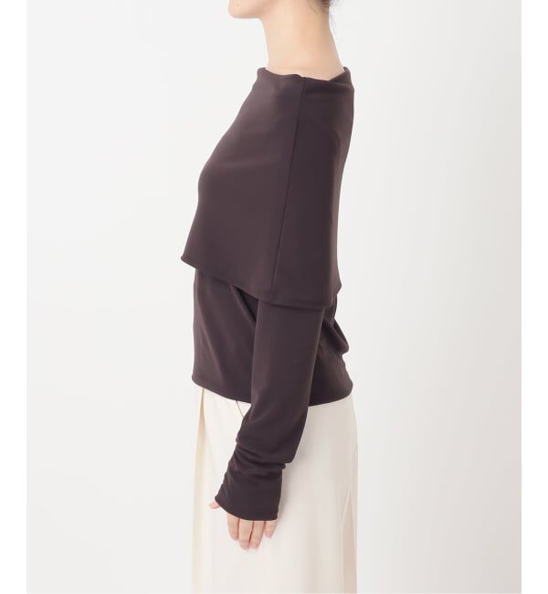 NOBLE「ELENI/エルニ ドレープジャージオフショルTOP」|Tシャツ・カットソー|