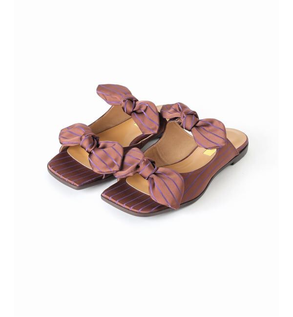 GRISE「《WEB+一部店舗限定》GRISE DOUBLE BOW ミュールサンダル」|サンダル|