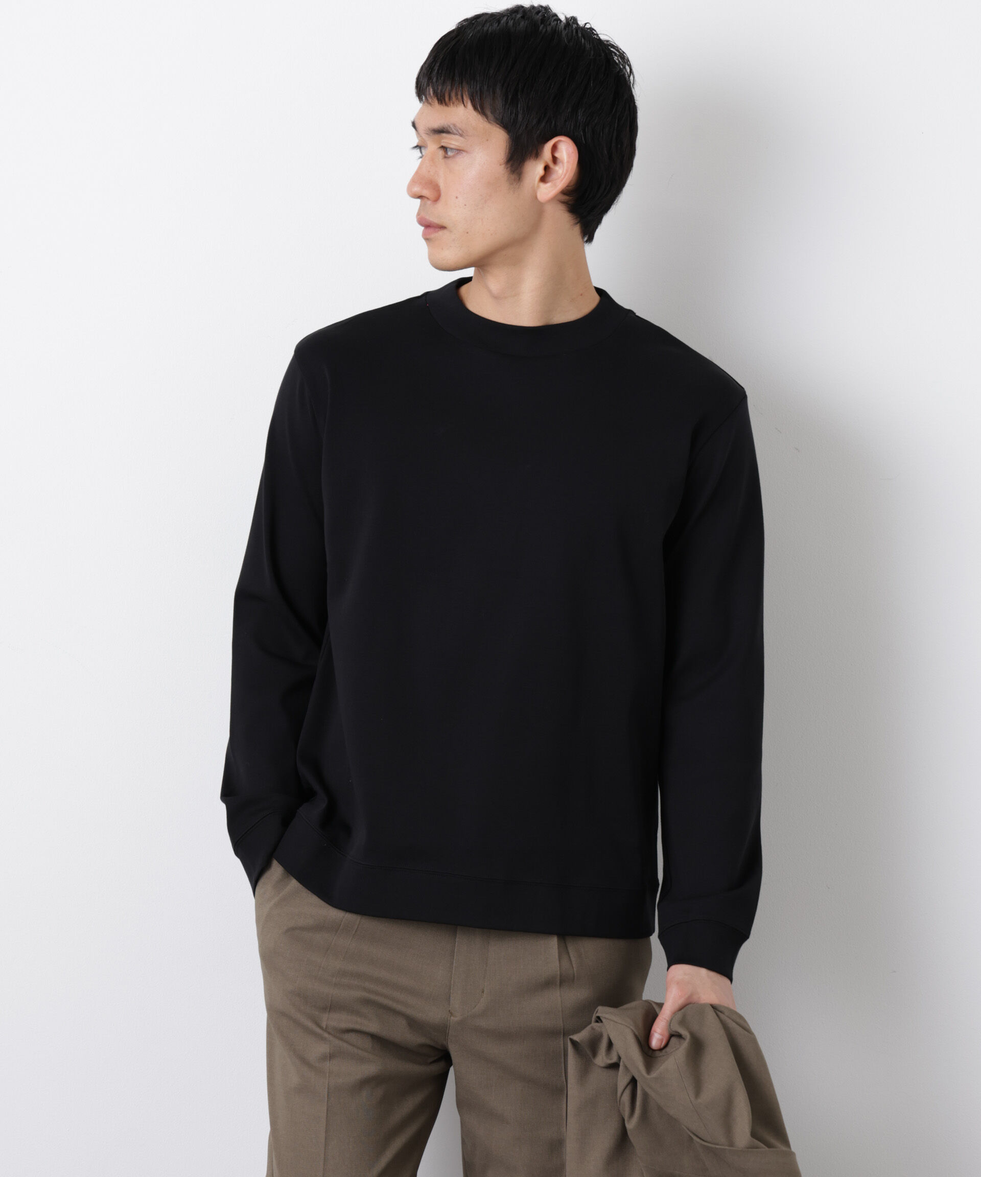 nano･universe「「FORMAL JERSEY」モックネックカットソー長袖」|Tシャツ・カットソー|