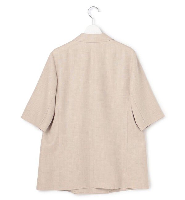 23区「【Oggi掲載】リネンライクグロッシー ハーフスリーブ ダブル ジャケット」|その他|