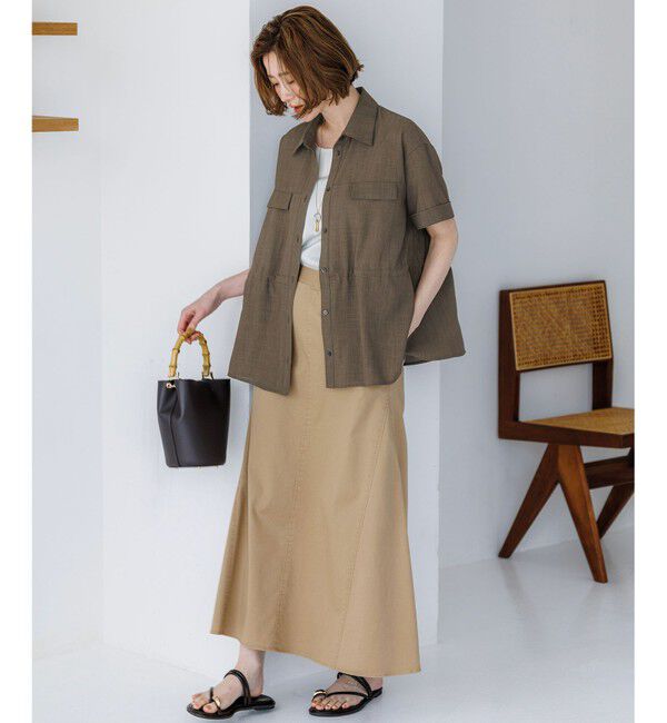 23区「【WEB&一部店舗限定】サスティナクールブッチャー ミリタリー シャツジャケット」|シャツ・ブラウス|