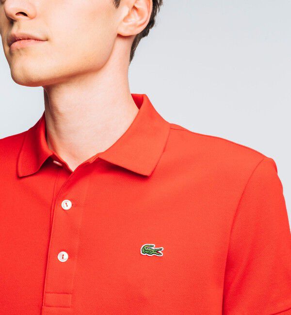 LACOSTE「ソリッド スリムフィット ストレッチポロシャツ（半袖）」|ポロシャツ|