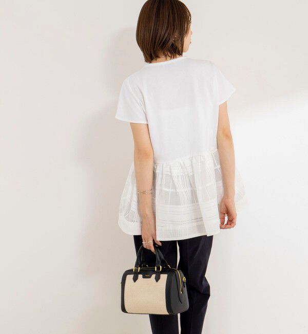 NOLLEY'S「ウォッシャブル布帛切り替えプルオーバー」|Tシャツ・カットソー|