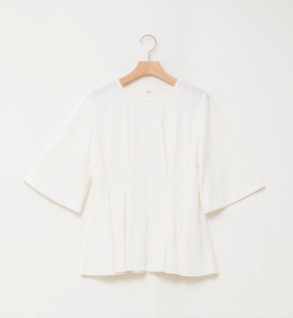 NOLLEY'S「《接触冷感/UVカット》ウォッシャブルハイスペックジャージペプラムプルオーバー」|Tシャツ・カットソー|
