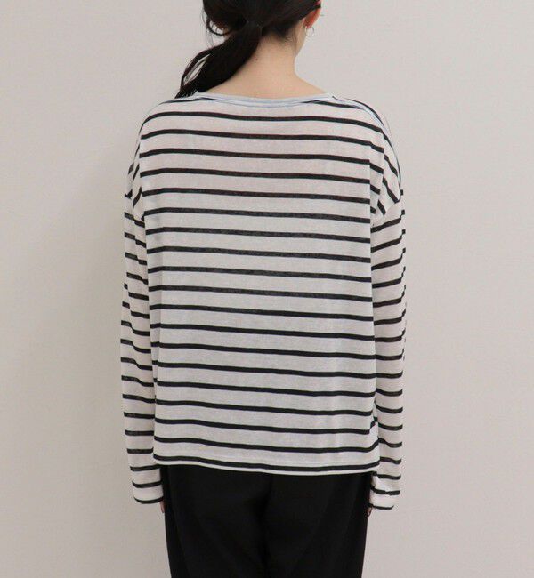 fredy emue「ハートステッチシアーボーダーロンTシャツ」|Tシャツ・カットソー|