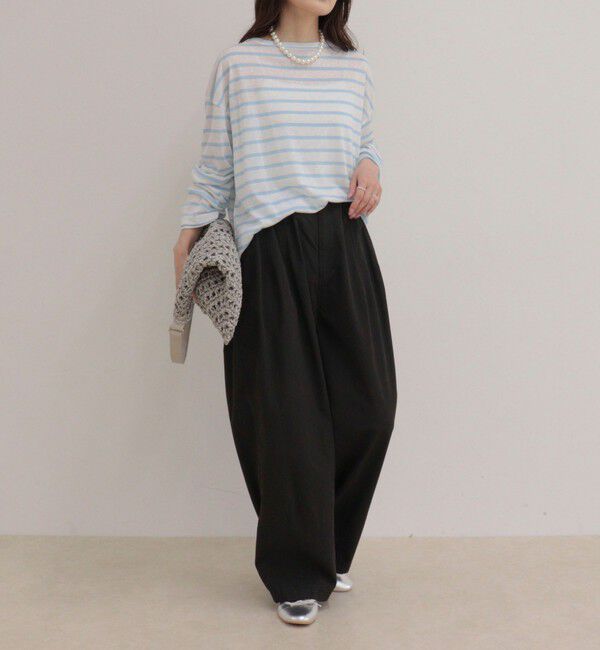 fredy emue「ハートステッチシアーボーダーロンTシャツ」|Tシャツ・カットソー|