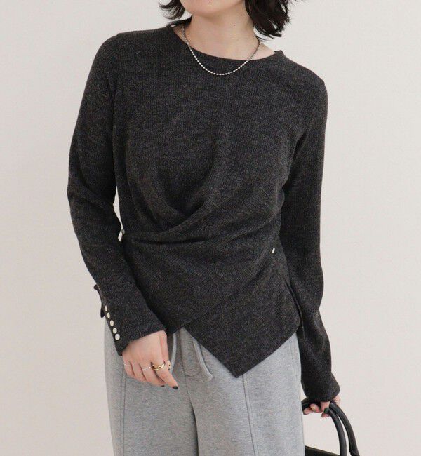 fredy emue「リブニットソーカシュクールプルオーバー」|Tシャツ・カットソー|
