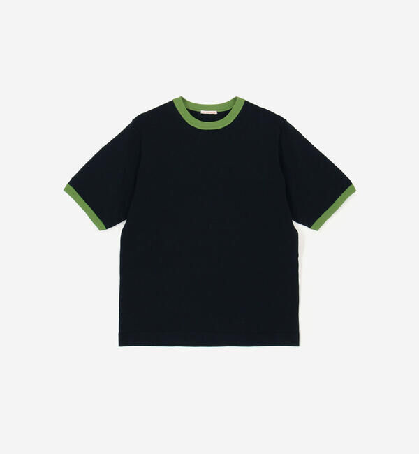  「RYE TENDER | 〈別注〉リンガーニットTシャツ WOMEN」|ニット・セーター|NAVY