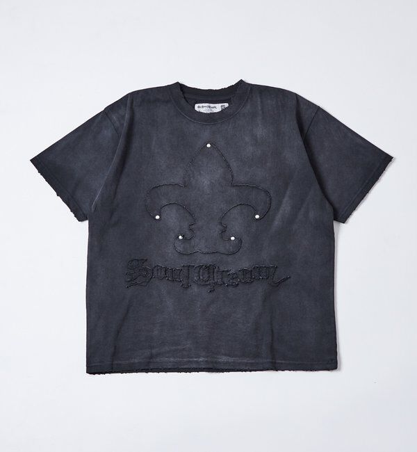  「【Sourcream】ユリ紋章貼り付けTEE」|Tシャツ・カットソー|チャコールグレー