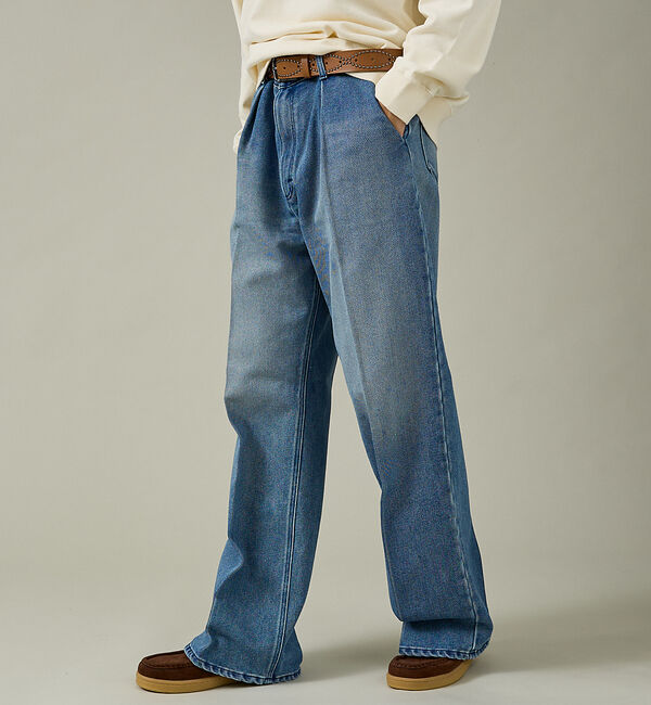 ABAHOUSE「【Wrangler/ラングラー】WRANCHER WIDE DENIM/ランチャ」|デニム|ライトブルー