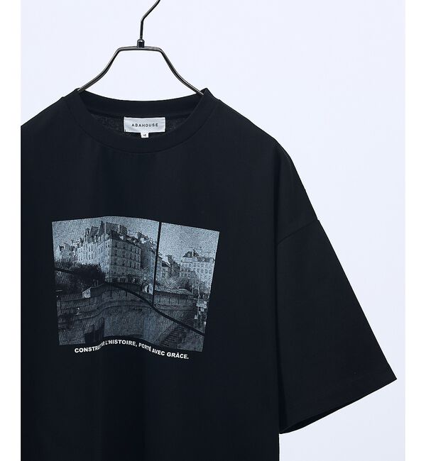 ABAHOUSE「PARIS BACK ALLEY フォトプリント 半袖Tシャツ / オーバーサイ」|Tシャツ・カットソー|