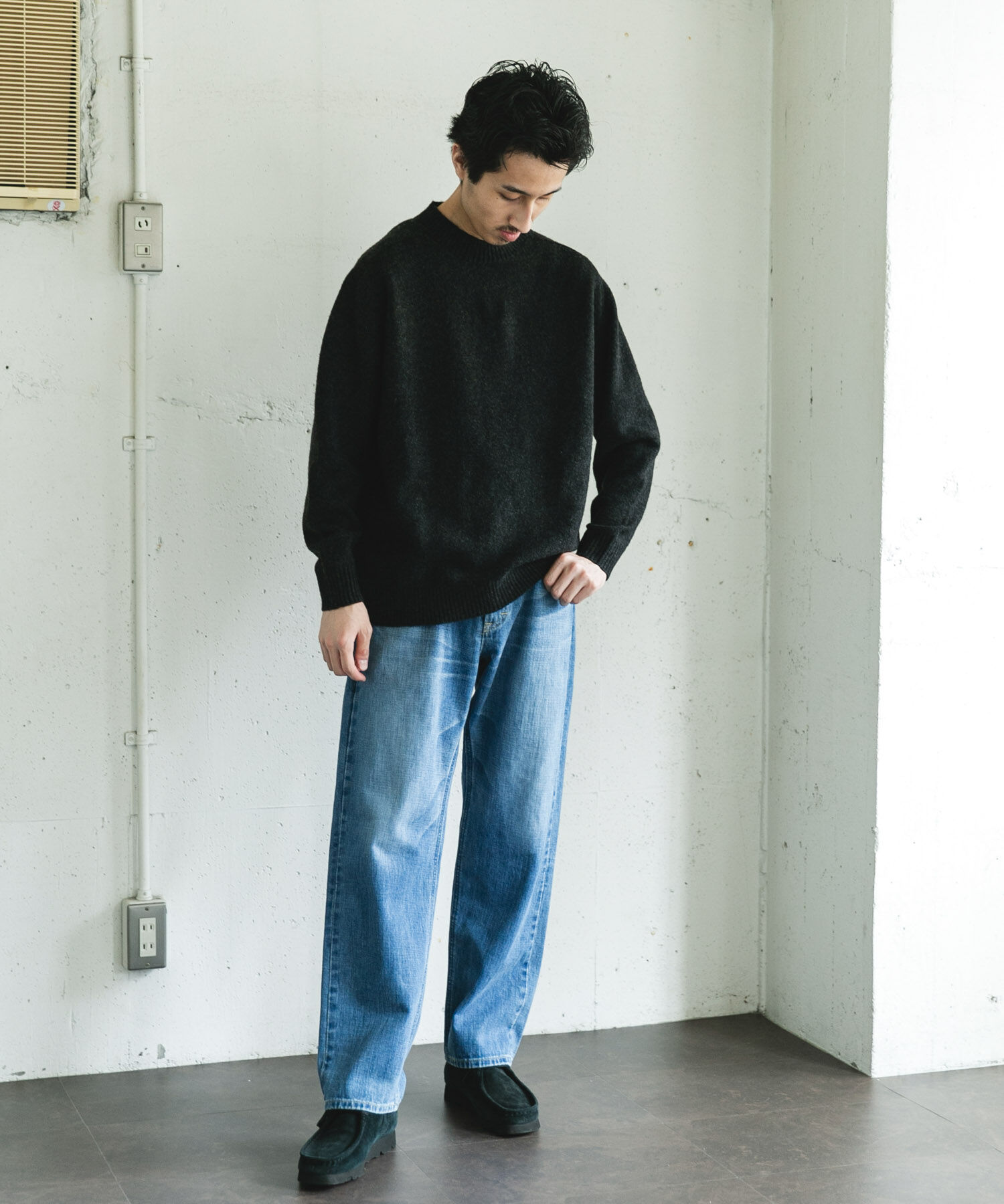URBAN RESEARCH DOORS「ウール混もちもちハイネックニット」|ニット・セーター|
