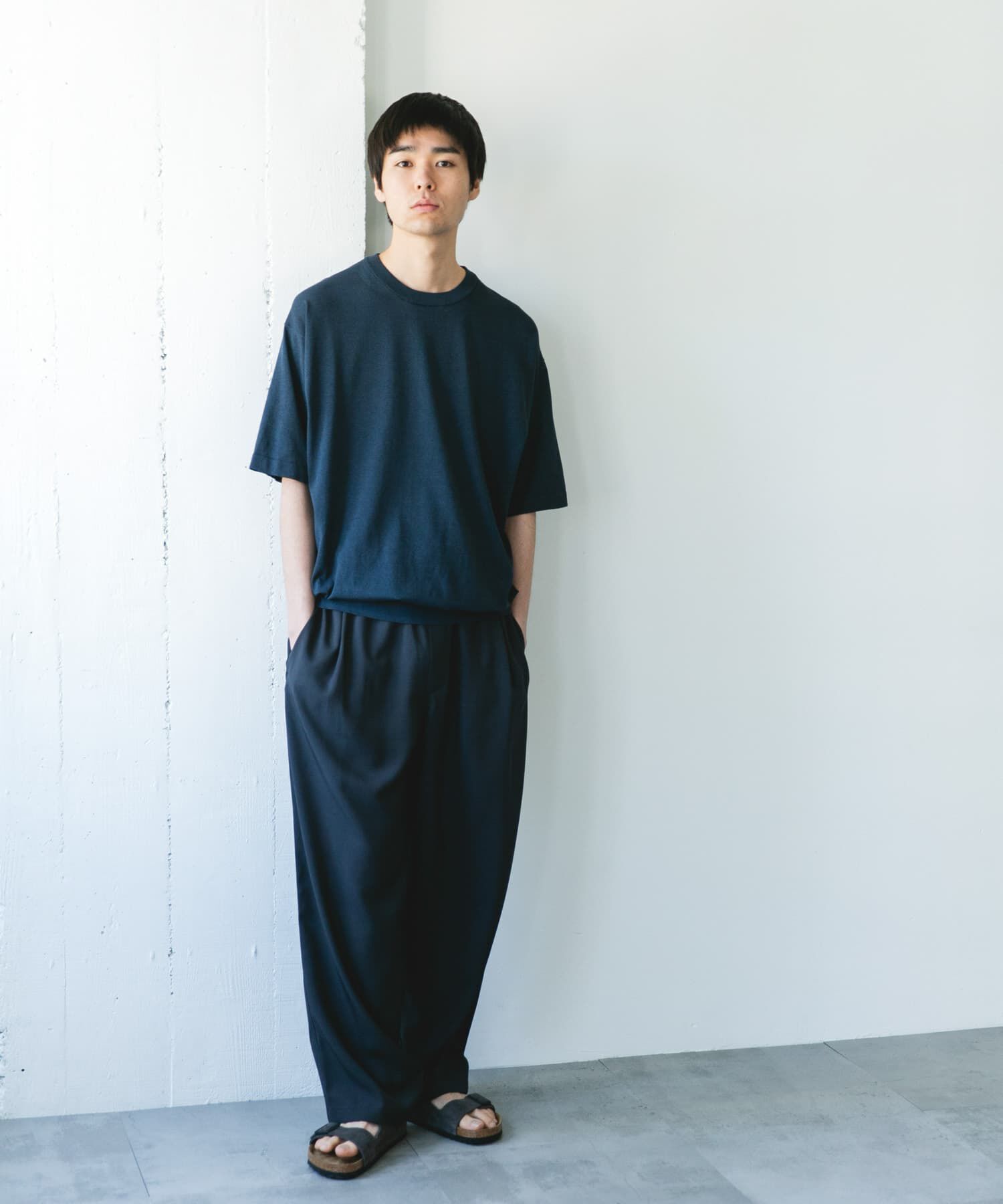 URBAN RESEARCH DOORS「『UR TECH』サマシェア クルーネックニット」|ニット・セーター|
